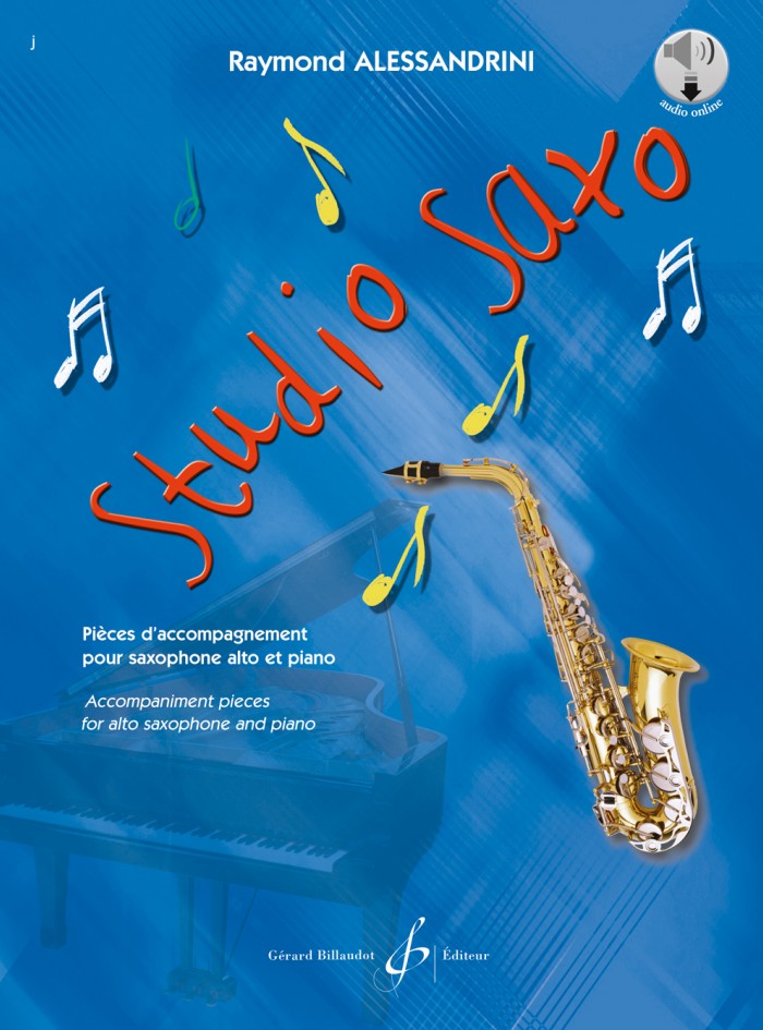 Studio saxo, 18 for pour saxophone alto beginners with piano accompaniment